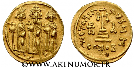 Héraclius et ses fils - Solidus, Constantinople