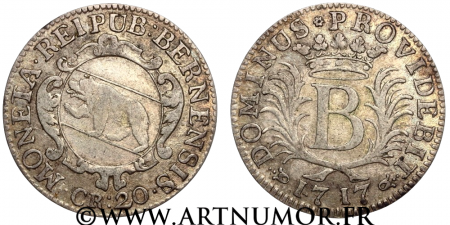 Suisse - Canton de Berne, 20 Kreuzer 1717