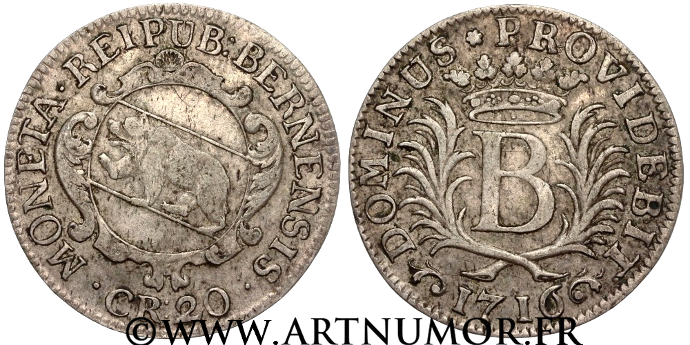 Suisse - Canton de Bern, 20 Kreuzer 1716