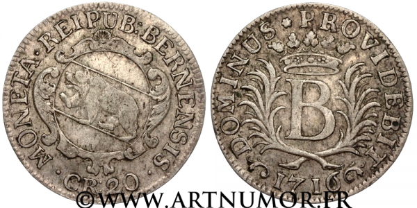 Suisse - Canton de Bern, 20 Kreuzer 1716