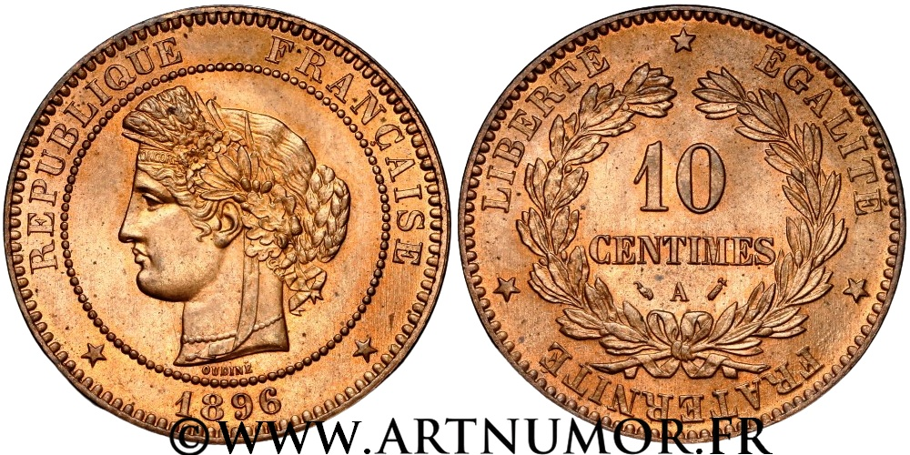 Cérès - 10 Centimes 1896 A Paris