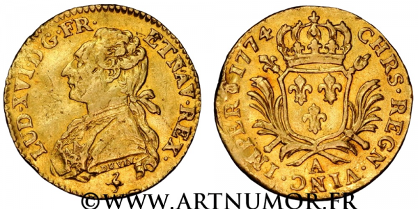 Louis XVI - Louis d'or dit aux palmes, 1774 A...