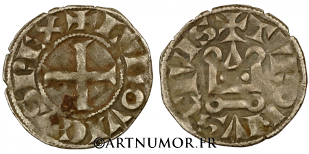 Louis IX (1226-1270) - Denier tournois. TB+