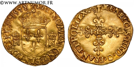 Henri III - Ecu d'or au...
