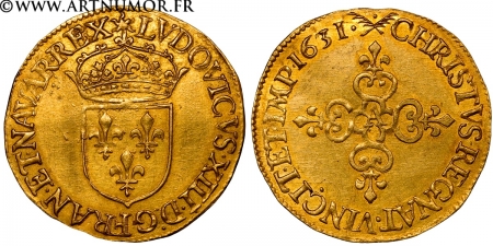 Louis XIII - Ecu d'or au...