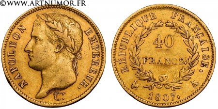 Napoléon I - 40 Francs Or...