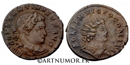 Constantin I (306-337) - Follis ou nummus , Trèves. TTB+