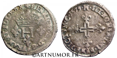 Henri III (1574-1589) - Double sol parisis, 1579 M Toulouse. TB+/TTB