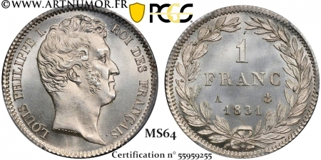 Louis Philippe I - 1 Franc...