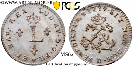 Louis XV - Double sol de...
