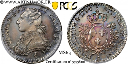 Louis XVI - 1/10 d'écu aux...