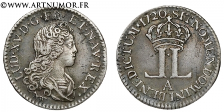 ‌Louis XV - Livre d'argent,...