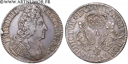 Louis XIV - Écu aux 3...