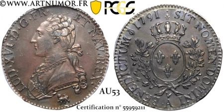 Louis XVI - 1/2 Ecu aux...