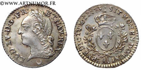 Louis XV - Dixième d'écu à...