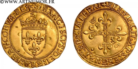 François I - Ecu d'or au soleil, 2e type n.d Paris