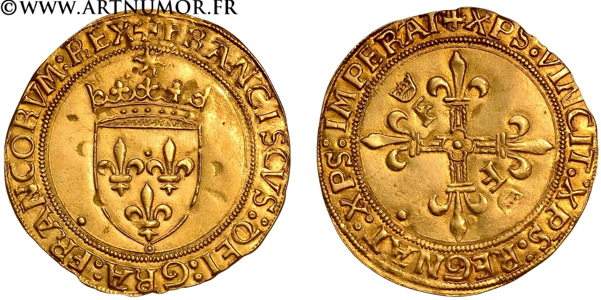 François I - Ecu d'or au soleil, 2e type n.d Paris