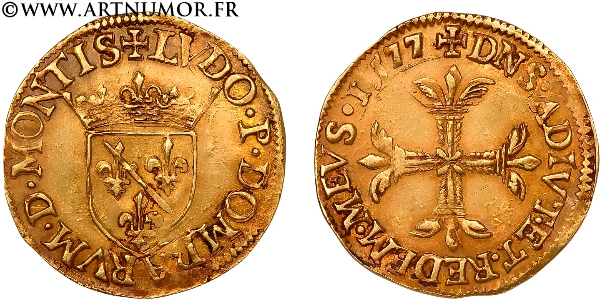 Principauté de Dombes - Louis II de Bourbon, Écu d’or (demi-pistole) 1577