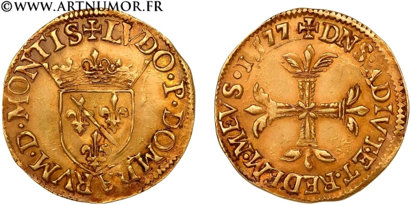 Principauté de Dombes - Louis II de Bourbon, Écu d’or (demi-pistole) 1577