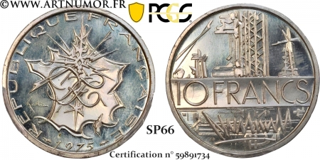 Piéfort - 10 Francs Mathieu, 1975 Pessac