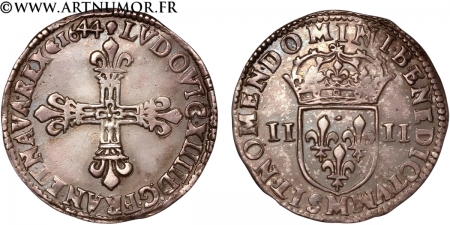 Louis XIV - Quart d'écu au...