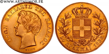 Grèce - Othon, 20 drachmes...