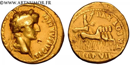 Tibère - Aureus, Lyon