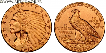 USA - 2.5 Dollars "Tête...