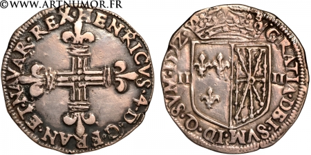 Henri IV - Quart d'écu de...