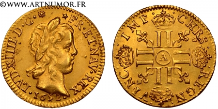 Louis XIV - Demi louis d'or...