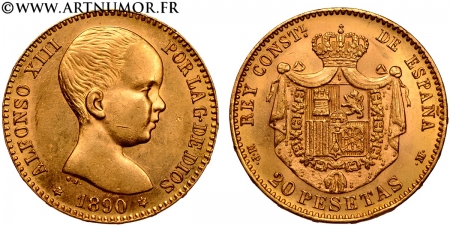 Espagne - Alphonse XIII, 20...