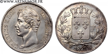Charles X - 5 Francs 2ème...