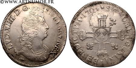 Louis XIV - Écu aux huit L,...