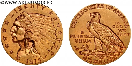 USA - 2.5 Dollars "Tête de...