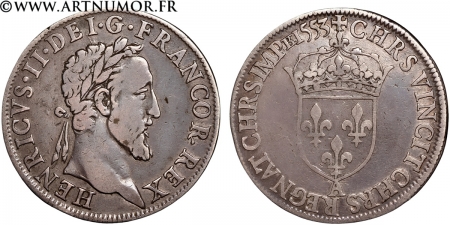 Henri II - Teston à la tête...
