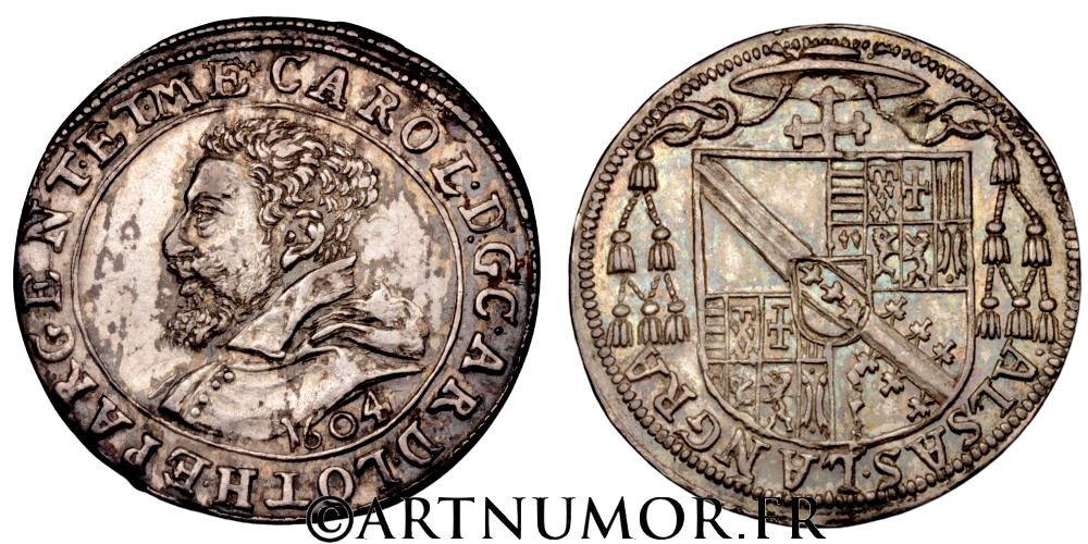 Evêché de Strasbourg et de Metz - Charles II de Lorraine, Teston 1604