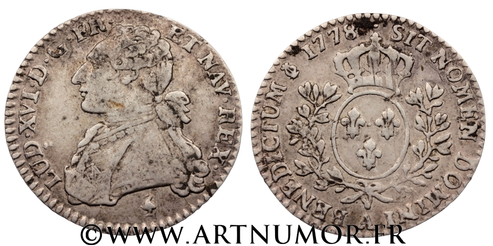 Louis XVI - 1/10 d'écu aux branches d'olivier, 1778 A Paris