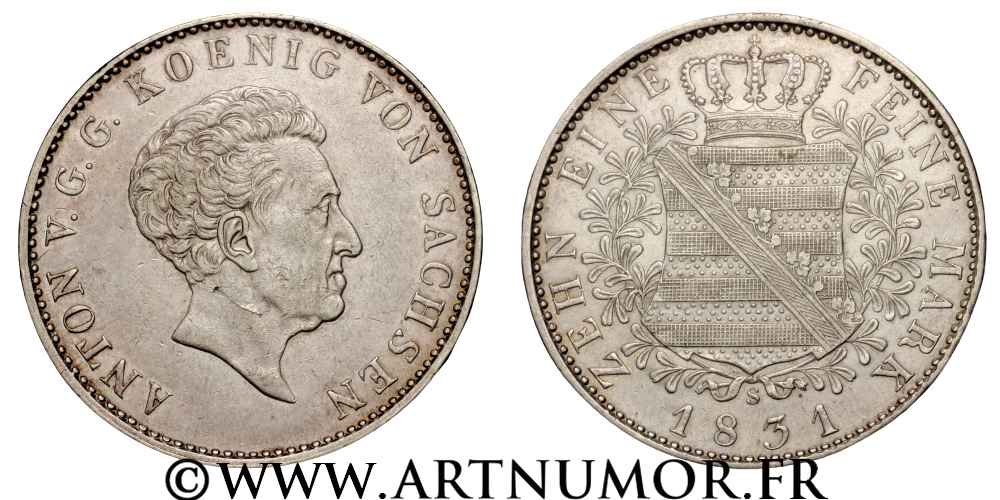 Allemagne - Saxe, 1 Thaler 1831