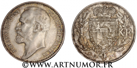 LIECHTENSTEIN - Jean II, 1 Krone 1900 Berne