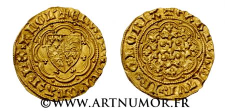 Angleterre - Edouard III, Quart de noble d'or, Londres