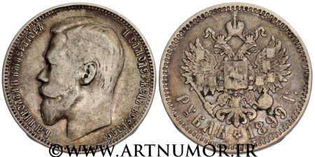 Russie - Nicolas II, 1 Rouble 1899 Saint-Petersbourg