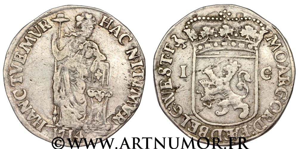 Pays-Bas Provinces Unies - 1 Gulden 1714