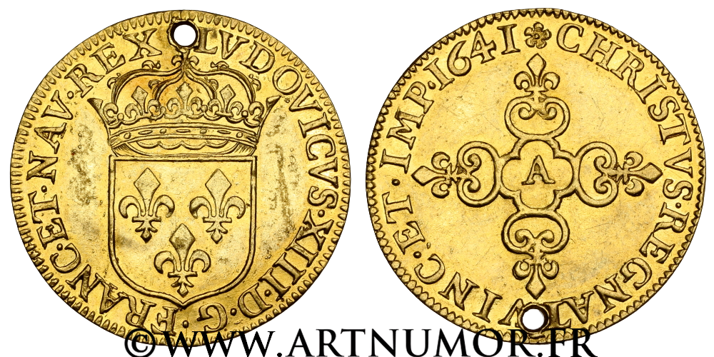 Louis XIII - Ecu d'or au soleil, 1641 A Paris Monnaie du Louvre