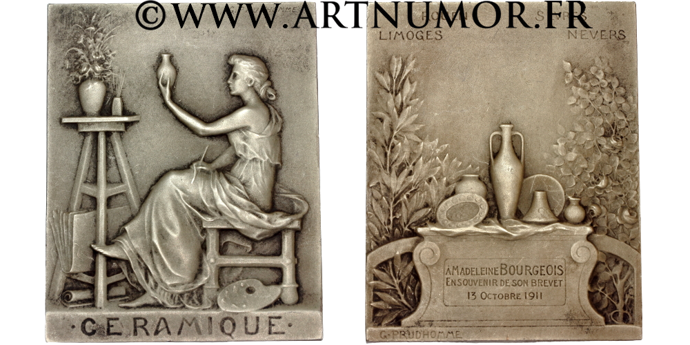 Plaque - Concours Céramique 1911 par G. PRUD'HOMME