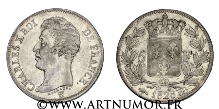 Charles X - 5 Francs, 1826 BB Strasbourg