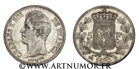 Charles X - 5 Francs, 1830 B Rouen