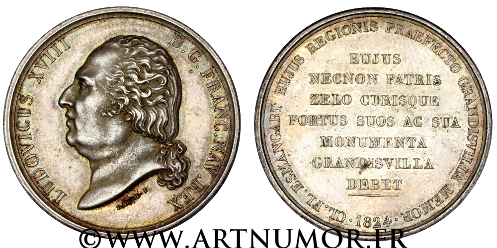 Médaille - Normandie, Claude Forimond Esmangart de Feynes, 1824