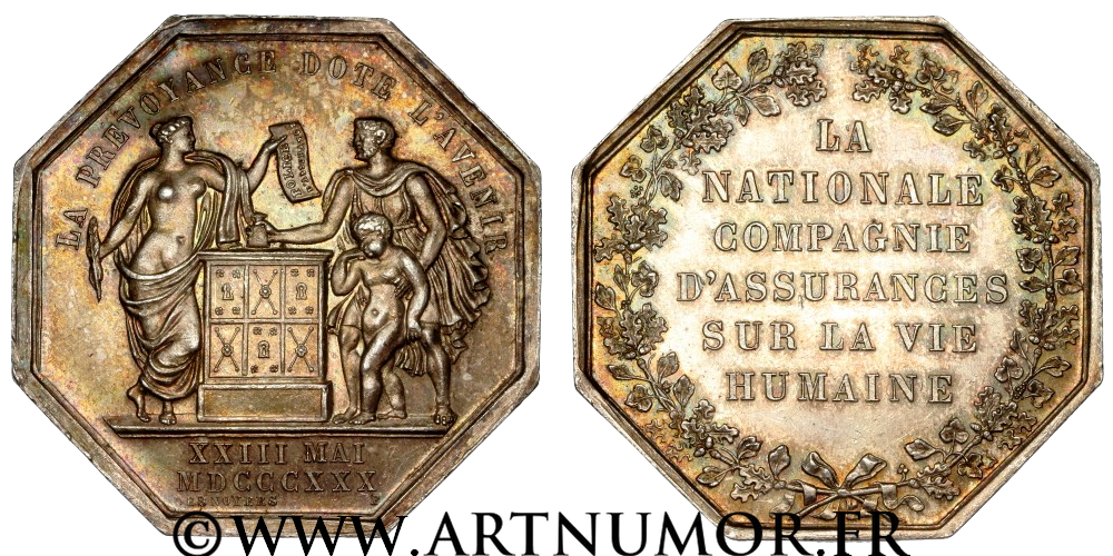 Médaille - La Nationale compagnie d’assurances contre l’incendie,1830